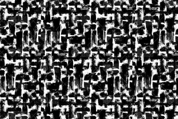 Black Grunge Paint Seamless Pattern