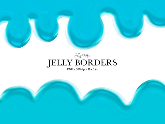 Blue Jelly Dripping Borders - Gummy: Elevate Your Digital Notes