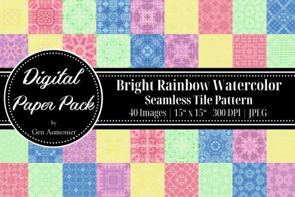 Bright Rainbow Seamless Tile Pattern
