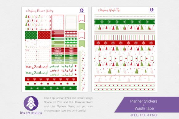 Christmas Planner Stickers Washi Tape: A Designer’s Creative Asset