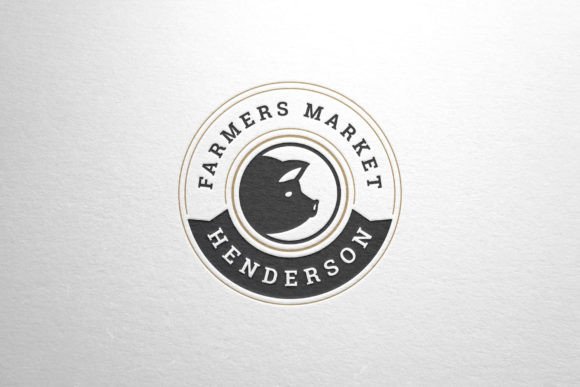 Circle Minimalist Farm Market Logo