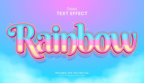 Cute Rainbow Text Effect: A Versatile Design Tool for Creative Projects