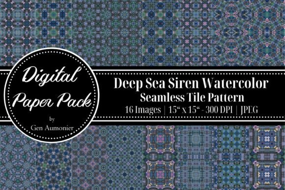 Deep Sea Siren Seamless Tile Patterns