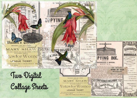 Ephemera One - Vintage US Ephemera Collage Sheets
