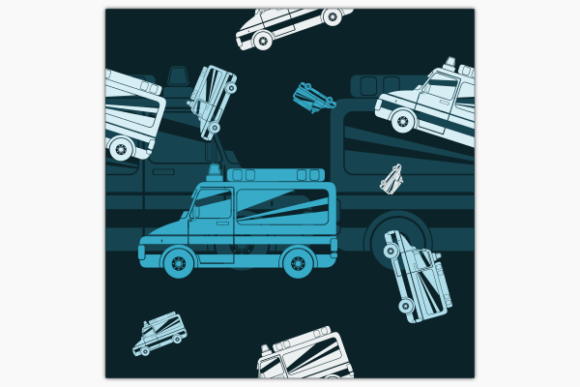 Flat Ambulance Dark Seamless Pattern: A Versatile Design for Modern Creativity