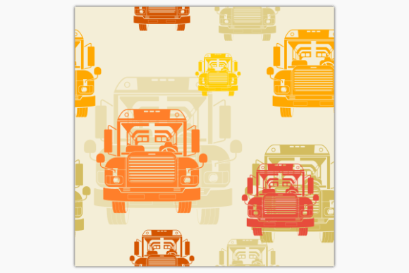 Front School Bus Soft Seamless Pattern: A Versatile Design Resource