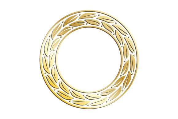 Golden LEAVES Wide Round Frames for Deco: Strategic Design Elements for Enhanced Visual Communication