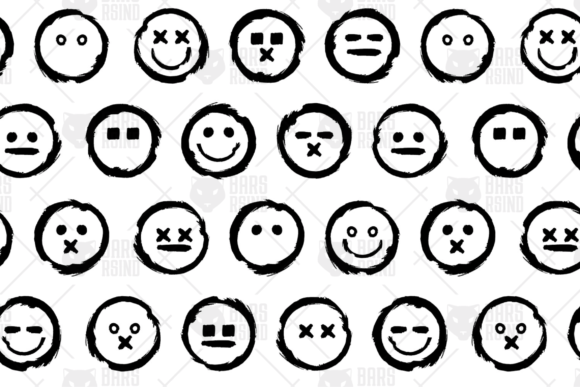 Grunge Smile Flat Seamless Pattern: A Unique Design for Modern Creativity