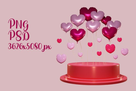 How the Pedestal with Red and Pink Heart Balloon Reflects Modern Creative and Marketing Trends
