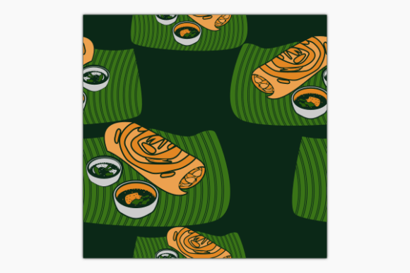 Indian Masala Dosa Dark Seamless Pattern: A Versatile Design for South Asian Culture and Modern Creativity
