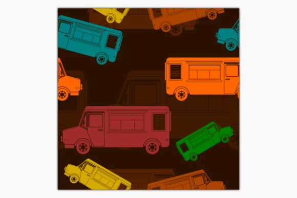 Mobile Food Truck with Menu Dark Pattern: A Modern Design Solution for Creative and Business Professionals