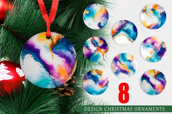 Ornament Abstract Boho Alcohol Ink: A Creative Twist for Your Holiday Decor
