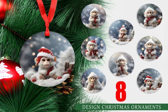 Ornament Monkey: Crafting Christmas Magic with High-Resolution PNG Designs