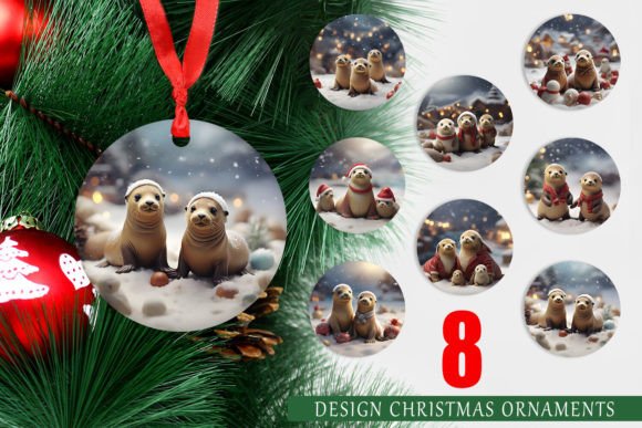Ornament Sea Lion: Creative Christmas Design