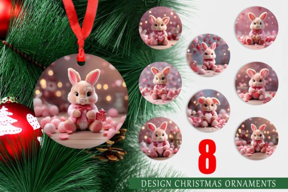 Ornament Valentine Bunny: A Festive Design for Print and Web