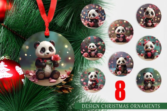 Ornament Valentine Panda: A Versatile Design Asset for Creative Projects