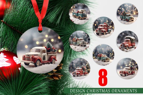 Ornament Vintage Truck for Creative Christmas Decor
