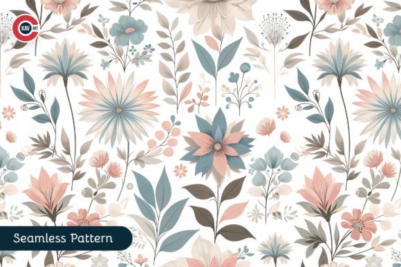 Pastel Floral Seamless Pattern