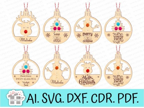 Personalized Bauble Reindeer SVG Laser: A Creative Kit for Custom Christmas Decorations