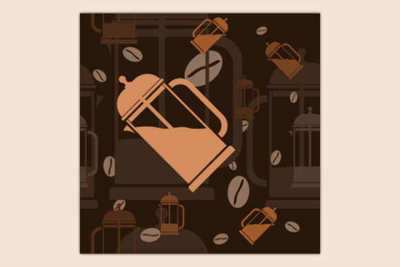 Plunger Coffee Maker Dark Pattern: A Stylish and Functional Design Element