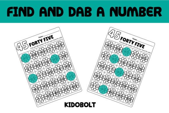 PreK Dab a Dot Number Worksheet - 45: A Fun and Effective Way to Teach Numbers