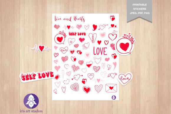 Printable Love and Hearts Stickers for Every Occasion