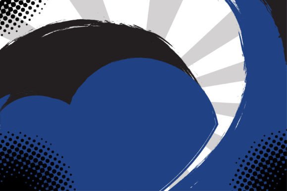 Retro Blue Black Comic Background