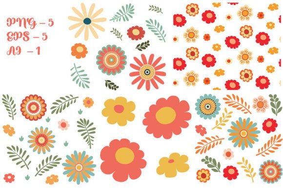 Retro Flowers Pattern in Modern Design and Decor
