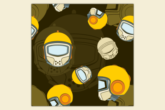 Retro Safety Helmet Dark Pattern: A Versatile Design Element for Modern Creativity