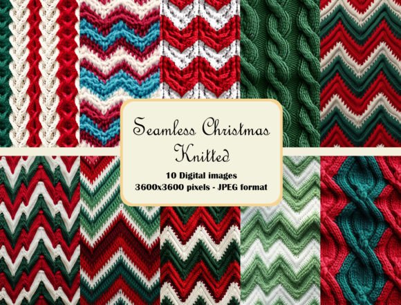 Seamless Christmas Knitted Digital Paper: A Versatile Tool for Creative Professionals