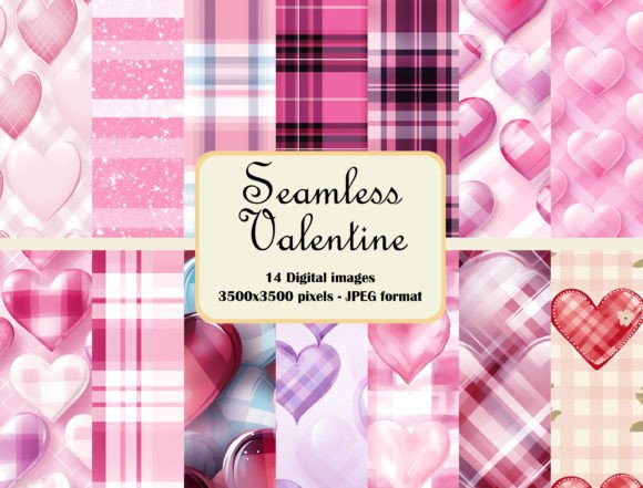 Seamless Valentine Heart Pattern Bundle: A Versatile Digital Resource for Creative Projects
