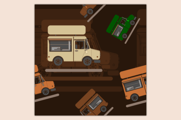 Side View Food Truck Dark Pattern: A Modern Design Solution for Creative and Business Needs