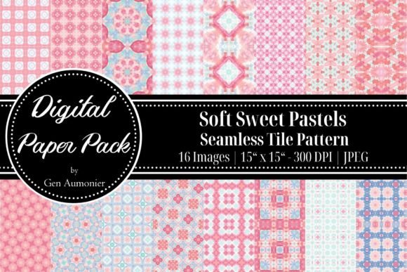 Soft Sweet Pastel Seamless Tile Patterns