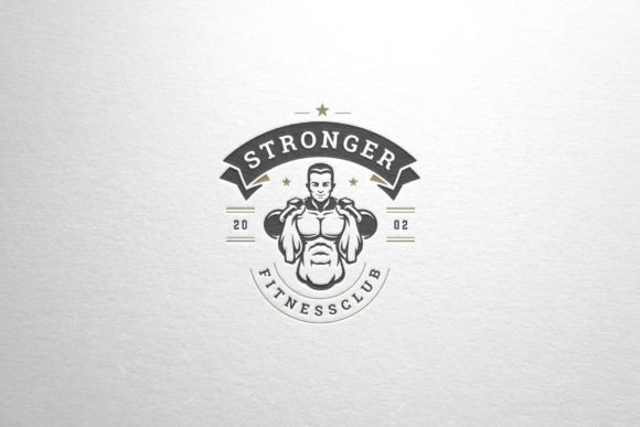 Strong Athletic Man Fitness Logo: A Powerful Branding Solution for Fitness Enthusiasts