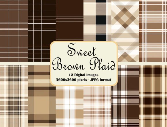 Sweet Brown Plaid Seamless Pattern