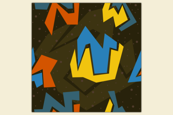 Weird Shapes with Dots Dark Pattern